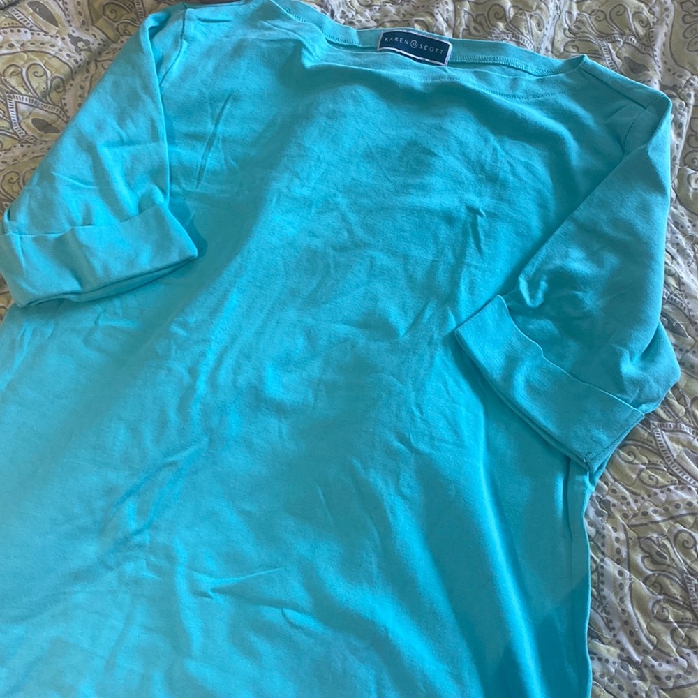 Sea foam green boatneck top